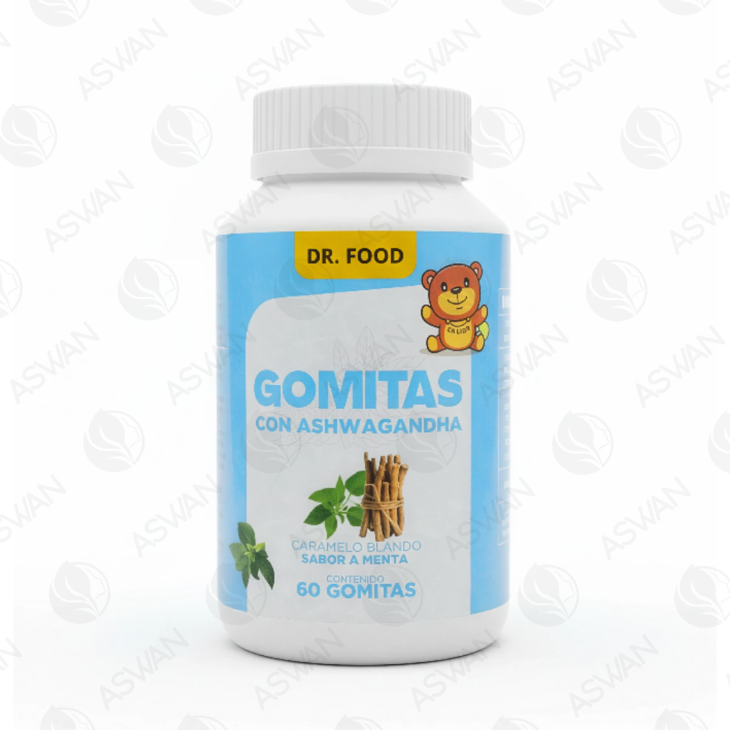 Gomitas Con Ashwagandha Sabor a Menta 60 Uds. - DR. FOOD