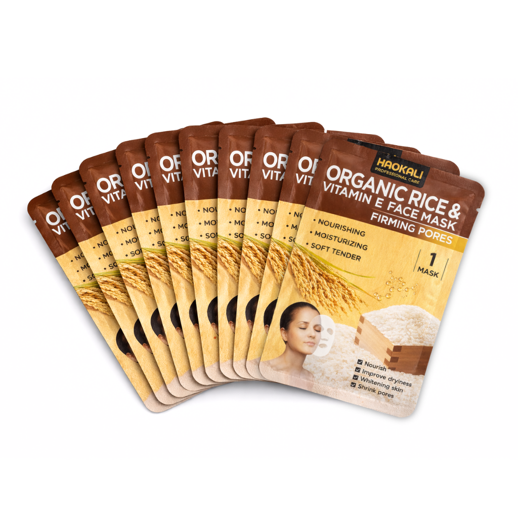 Mascarilla Facial de Arroz x 10 und - WOKALI