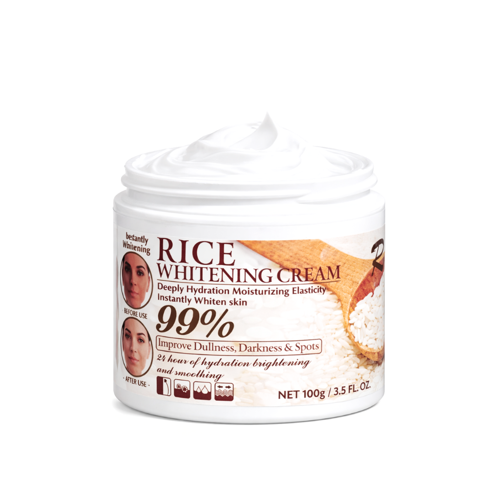Crema Facial Blanqueadora Rice 115 gr - WOKALI