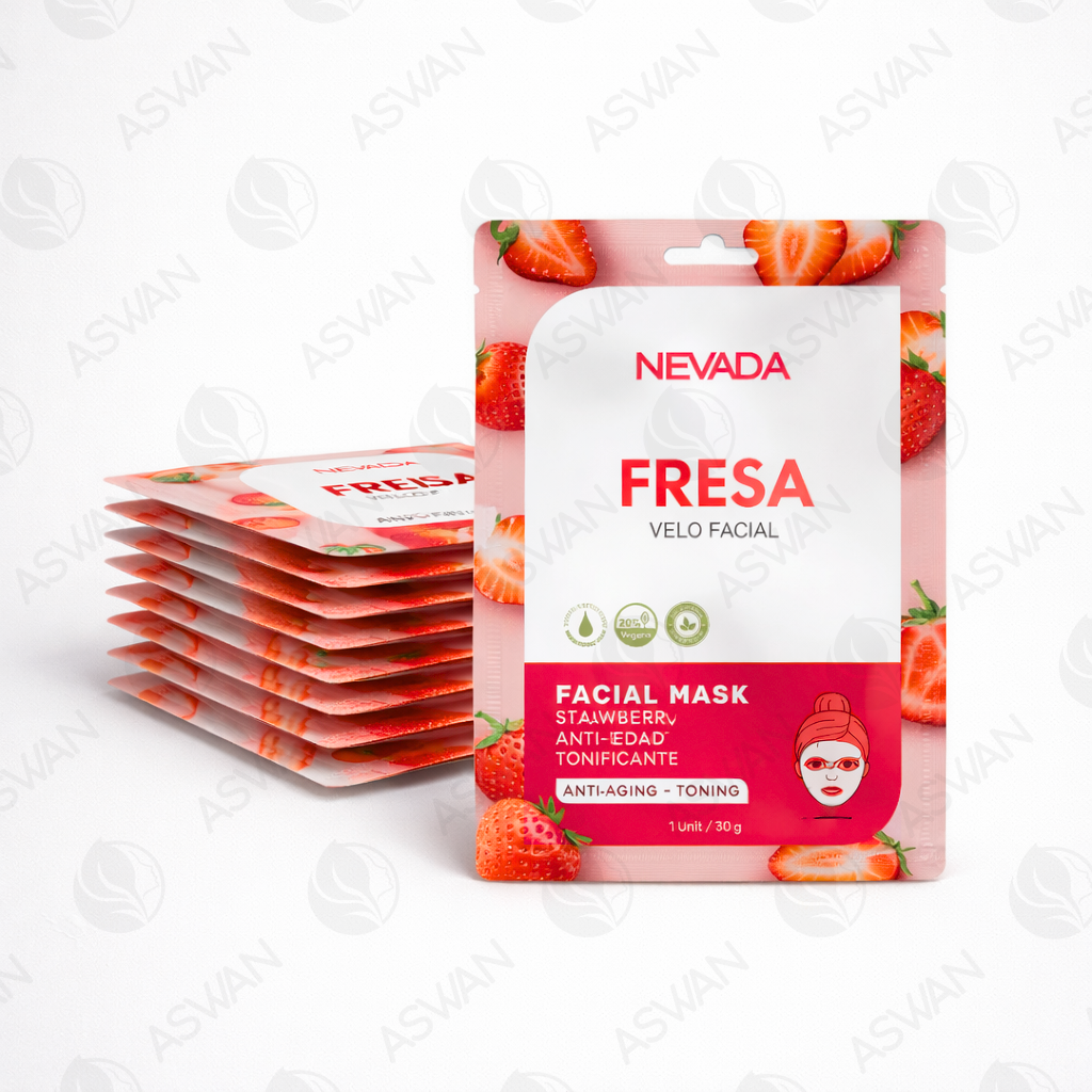 Mascarilla Facial De Fresa x10 Uds - NEVADA