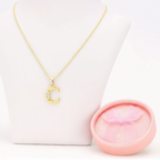 Collar Doble Baño en Oro Letra C – XUPING