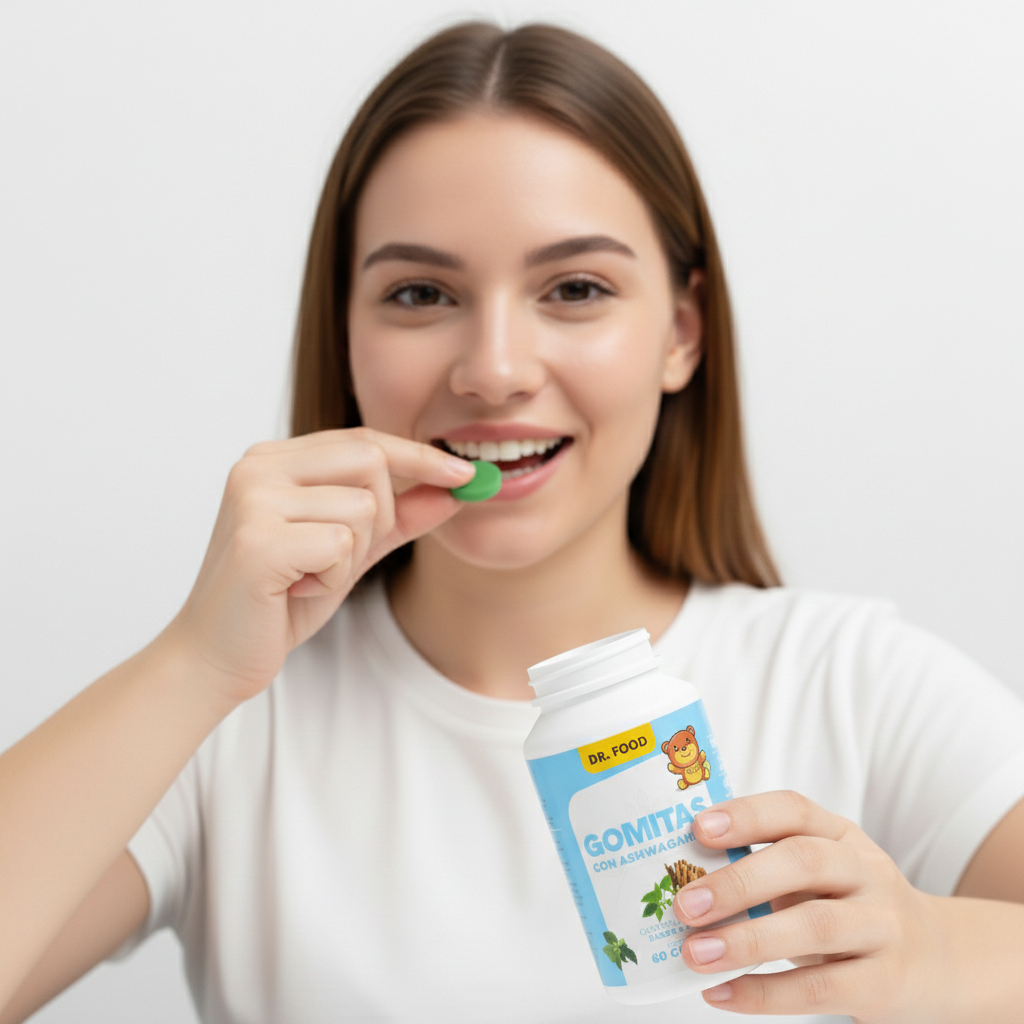 Gomitas Con Ashwagandha Sabor a Menta 60 Uds. - DR. FOOD