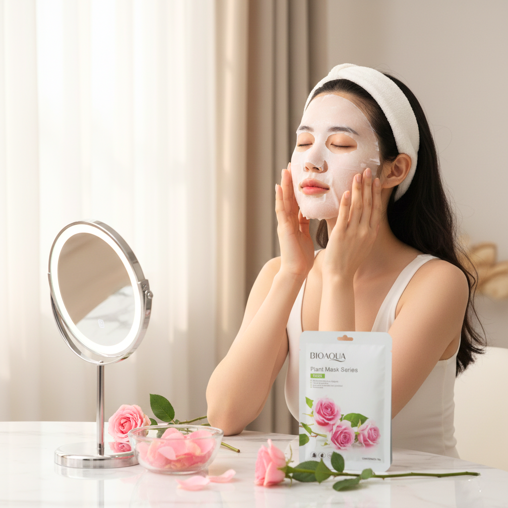 Mascarilla Facial De Rosa x10 Uds - BIOAQUA