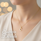 Collar Doble Baño en Oro Letra C – XUPING