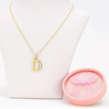 Collar Doble Baño en Oro Letra D – XUPING