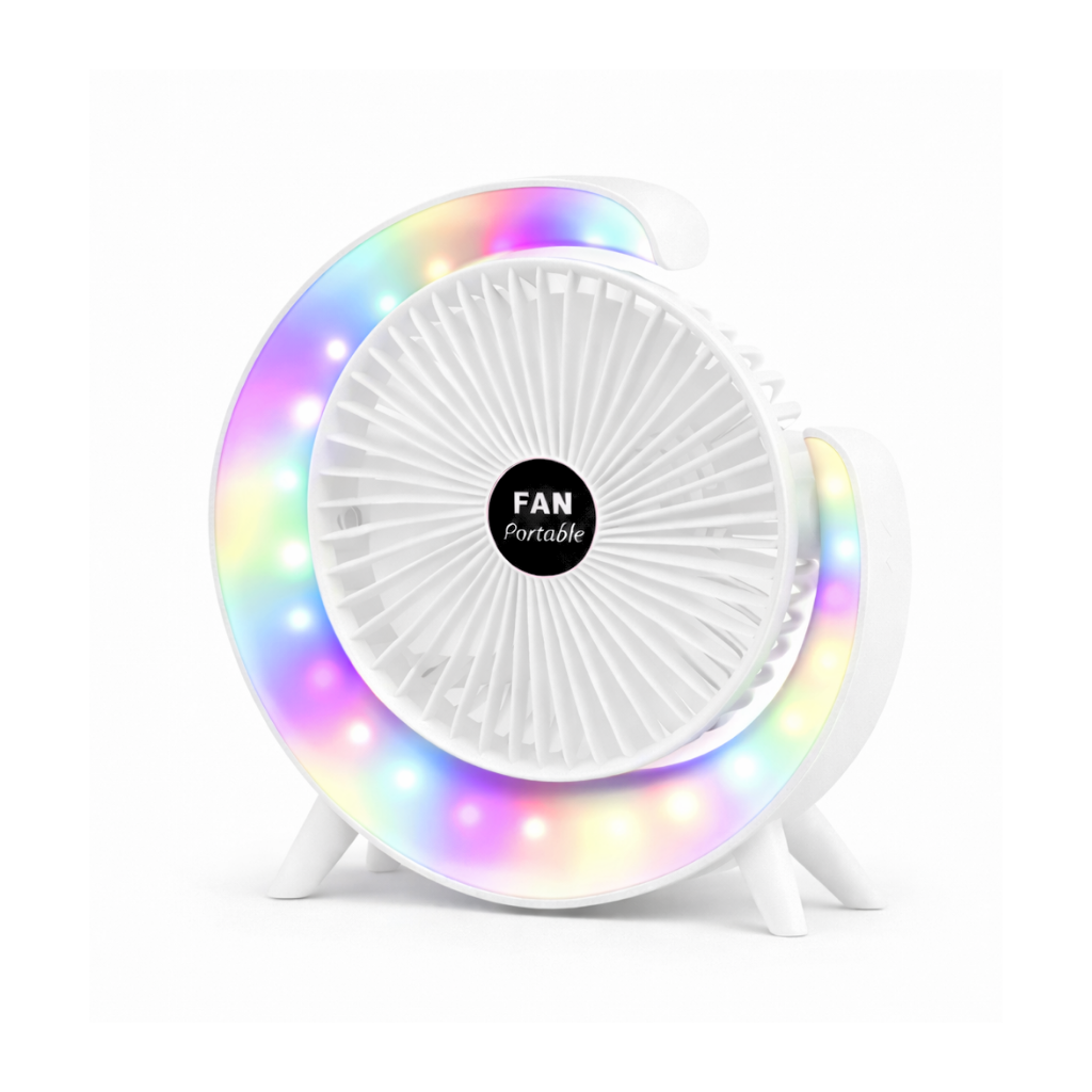 Ventilador Portátil con Luces Led