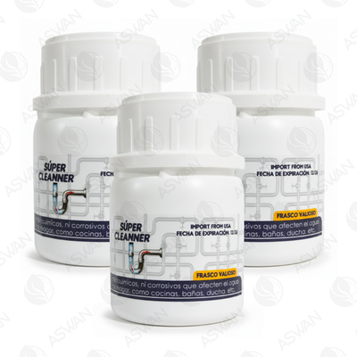 Pack x3 Desatorador de Tuberías en Polvo 140 gr - SUPER CLEANNER