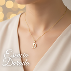 Collar Doble Baño en Oro Letra D – XUPING