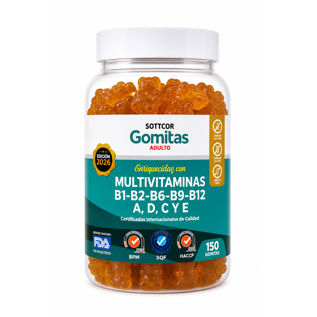 Gomitas Adultos de Multivitaminas 150 Ud. - SOTTCOR