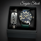 Set de Reloj y Pulsera para Hombre