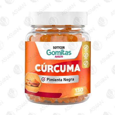 Gomitas Adultos de Cúrcuma 130 Ud. - SOTTCOR