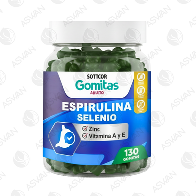 Gomitas Adultos de Espirulina 130 Ud. - SOTTCOR