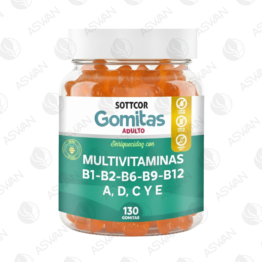 Gomitas Adultos de Multivitaminas 130 Ud. - SOTTCOR