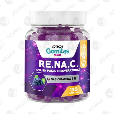 Gomitas Adultos de Resveratrol 130 Ud. - SOTTCOR