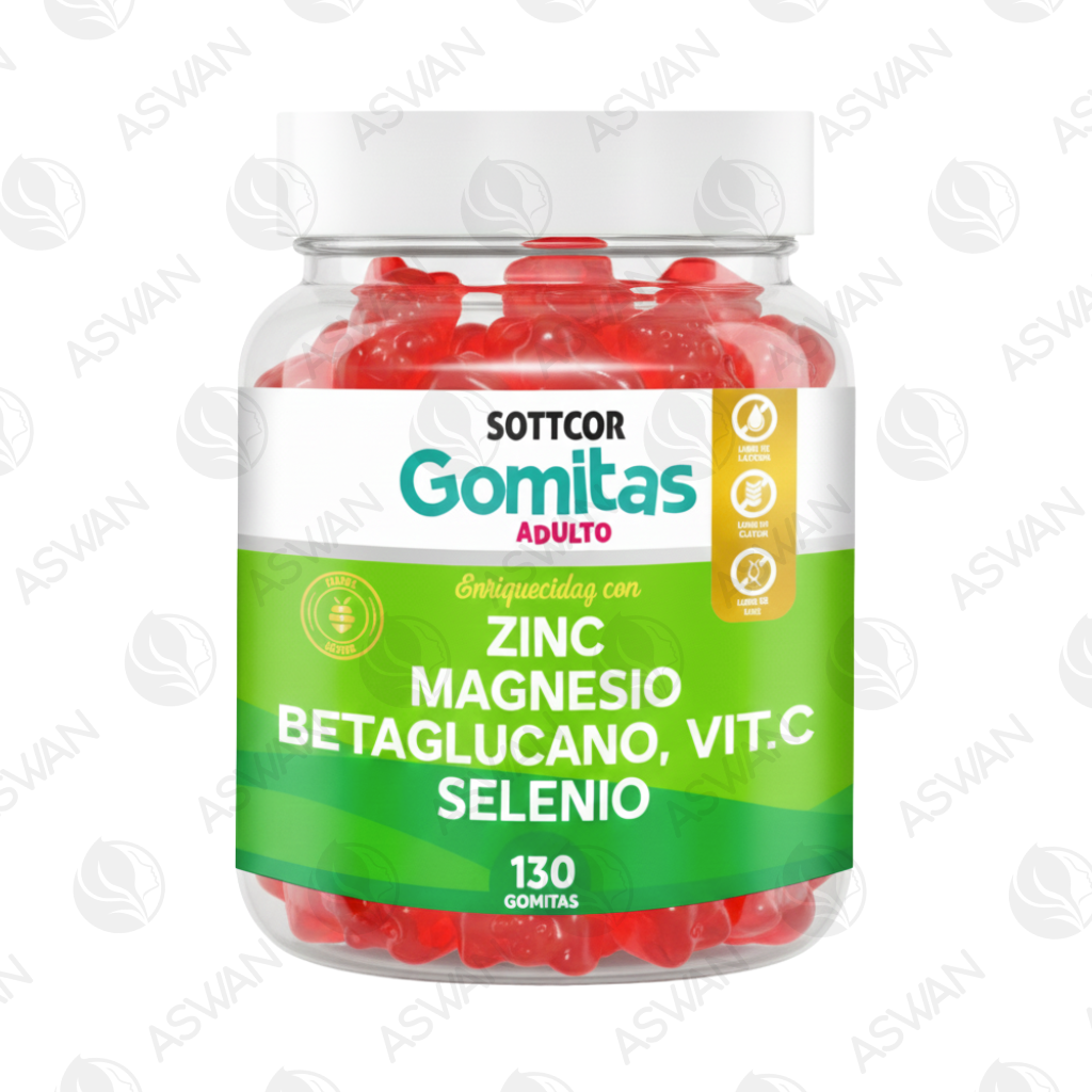 Gomitas Adultos de Zinc 130 Ud. - SOTTCOR