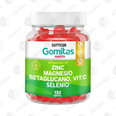 Gomitas Adultos de Zinc 130 Ud. - SOTTCOR