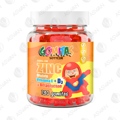 Gomitas Niños Zinc Orotate 130 Ud. - SOTTCOR